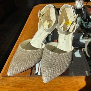 Anne Klein iflex Platinum heels with ankle strap